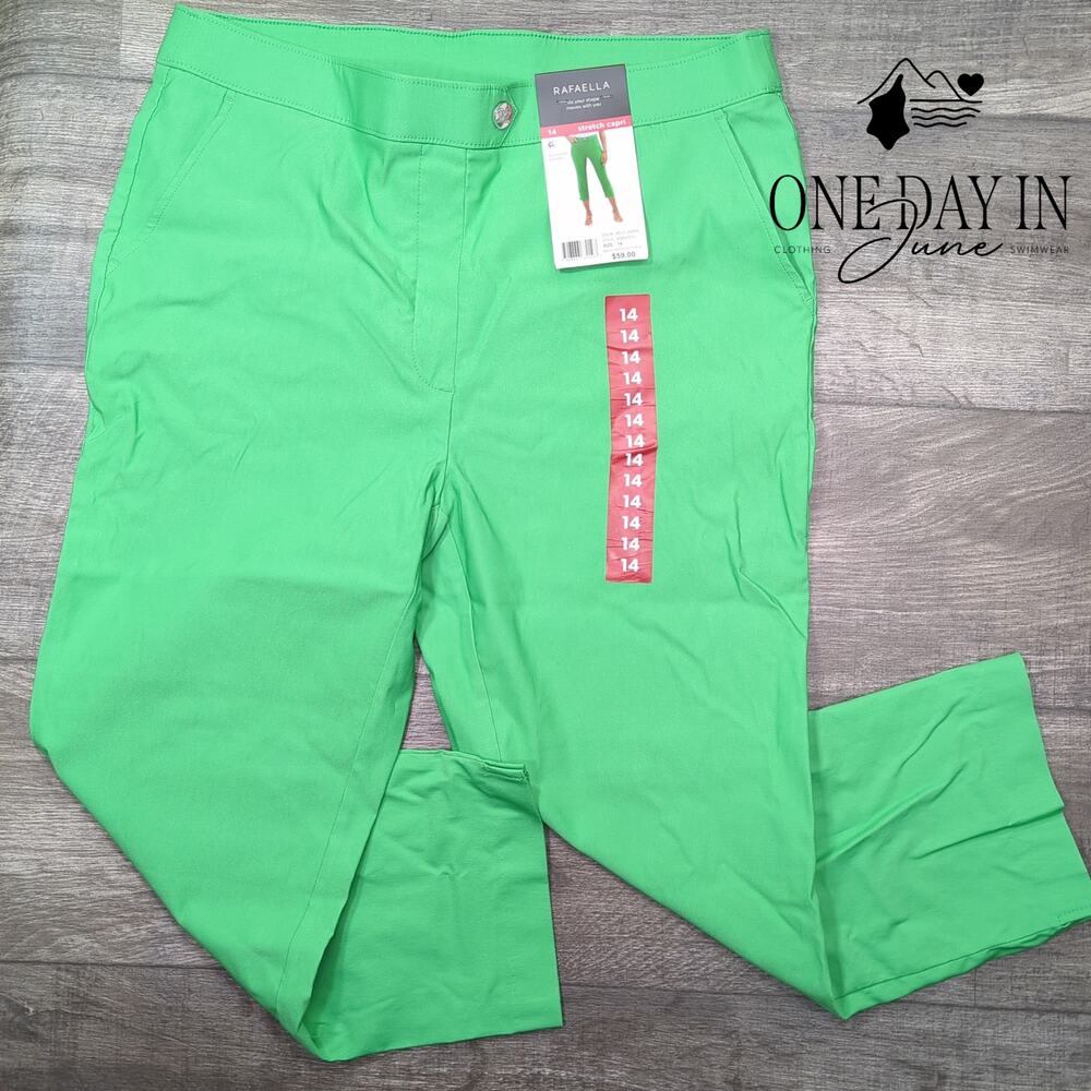 Rafaella Pull On Strretch Capri Pants Size 14